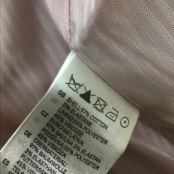Pink H&M blazer with striped satin lining, size 2 - Picture 6 of 7